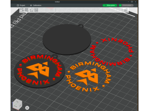 The Hundred Birmingham Phoenix keychain badge color printable and renderable 3D Druckmodell