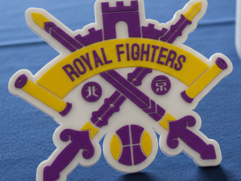 CBA Liaoning Flying Leopards keychain badge color printable and renderable 3D Print Model