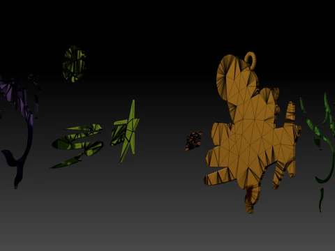 Кольоровий брелок CBA Beijing Royal Fighters для друку та відтворення 3D Принт Модель