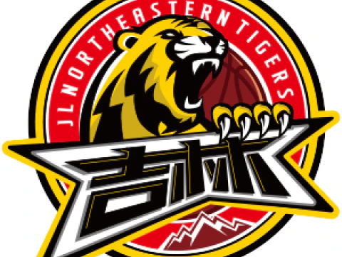 Distintivo portachiavi CBA Jilin Northeast Tigers a colori stampabile e renderizzabile Modello di stampa 3D