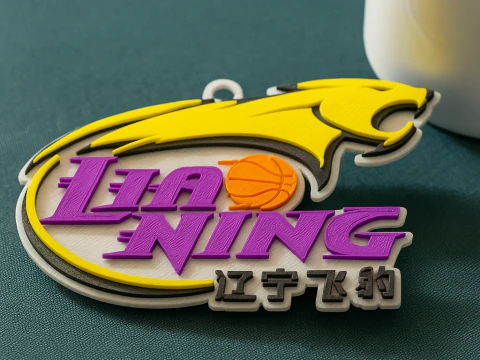 सीबीए लिओनिंग फ्लाइंग लेपर्ड्स कीचेन बैज रंग मुद्रण योग्य और प्रस्तुत करने योग्य 3D प्रिंट मॉडल