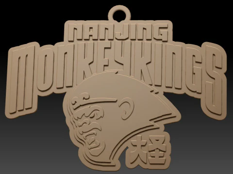 Кольоровий брелок CBA Nanjing Monkey Kings для друку та візуалізації 3D Принт Модель