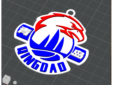 CBA Shandong Hi-Speed Kirin chaveiro crachá colorido para impressão e renderização Modelo de Impressão 3D