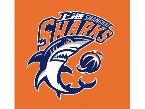 सीबीए शंघाई शार्क्स किचेन बैज रंग मुद्रण योग्य और प्रस्तुत करने योग्य 3D प्रिंट मॉडल