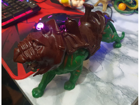 High-quality Battle Cat Cringer fan art from MOTU 1982 version 3D Print Model