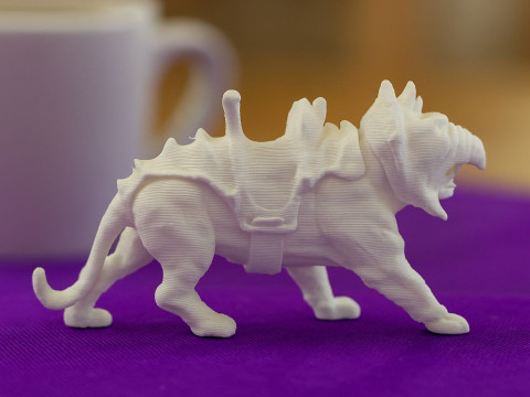 High-quality Battle Cat Cringer fan art from MOTU 1982 version 3D Print Model