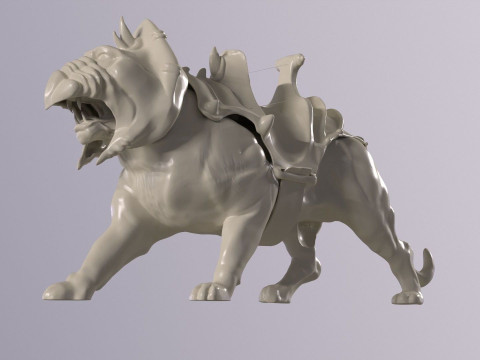 High-quality Battle Cat Cringer fan art from MOTU 1982 version 3D Print Model
