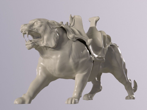 High-quality Battle Cat Cringer fan art from MOTU 1982 version 3D Print Model