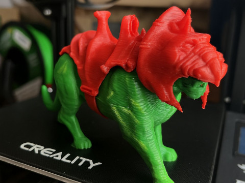 High-quality Battle Cat Cringer fan art from MOTU 1982 version 3D Print Model