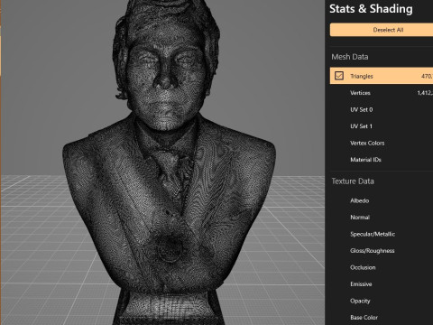 Javier Milei buste afdrukbaar en renderbaar 3D printmodel