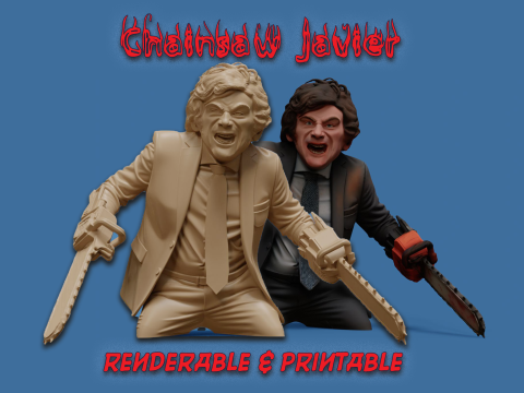 Kettingzaag Javier printbaar en renderbaar 3D printmodel