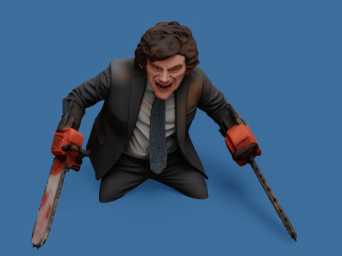 Piła łańcuchowa Javier do wydrukowania i renderowania Model do druku 3D