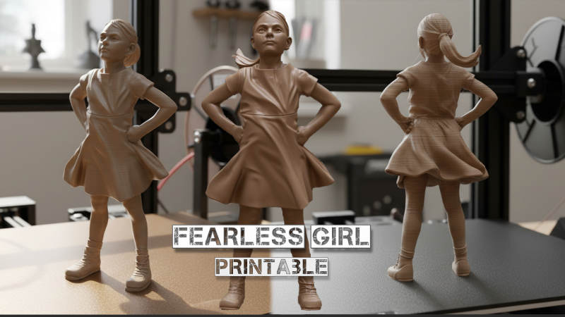 Бесстрашная девушка Для печати и визуализации 3D Принт Модель .c4d .max .obj .3ds .fbx .stl .blend 