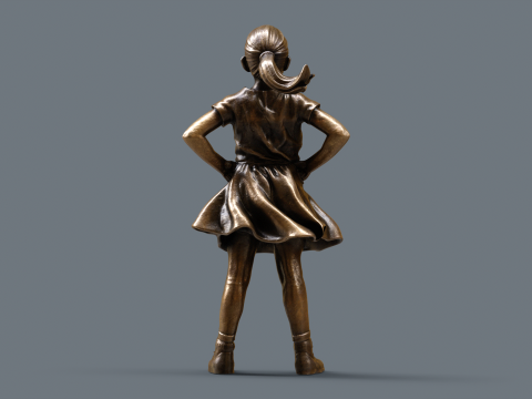 Бесстрашная девушка Для печати и визуализации 3D Принт Модель