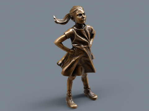 Бесстрашная девушка Для печати и визуализации 3D Принт Модель