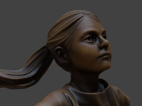 Бесстрашная девушка Для печати и визуализации 3D Принт Модель