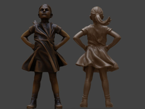 Бесстрашная девушка Для печати и визуализации 3D Принт Модель