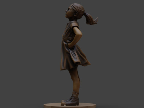 Бесстрашная девушка Для печати и визуализации 3D Принт Модель