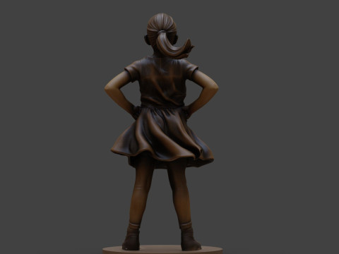 Бесстрашная девушка Для печати и визуализации 3D Принт Модель