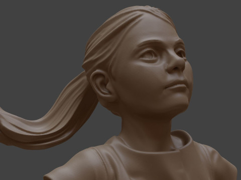 Бесстрашная девушка Для печати и визуализации 3D Принт Модель