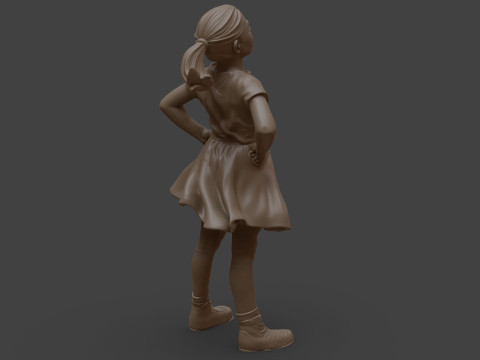 Бесстрашная девушка Для печати и визуализации 3D Принт Модель