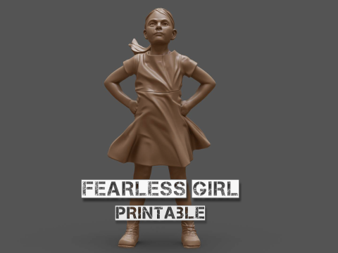 Бесстрашная девушка Для печати и визуализации 3D Принт Модель