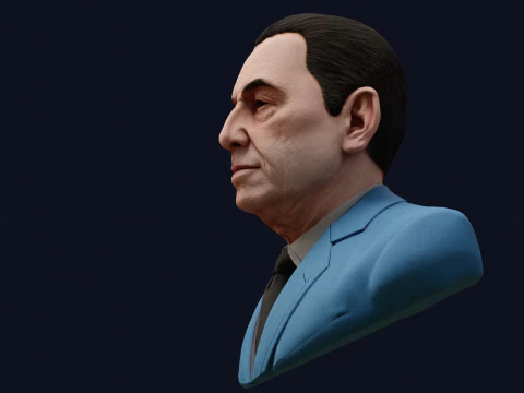 Juan Domingo Peron High Quality Renderable PBR Bust 3D Model
