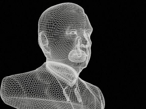 Бюст Хуана Домінго Перона високої якості, який можна відобразити PBR 3D Модель