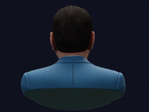 Бюст Хуана Домінго Перона високої якості, який можна відобразити PBR 3D Модель