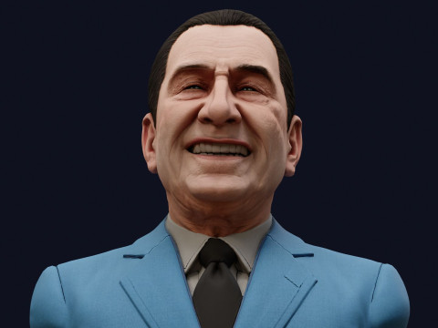 Бюст Хуана Домінго Перона високої якості, який можна відобразити PBR 3D Модель