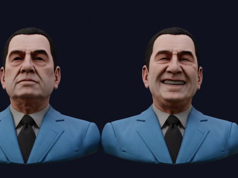 Бюст Хуана Домінго Перона високої якості, який можна відобразити PBR 3D Модель