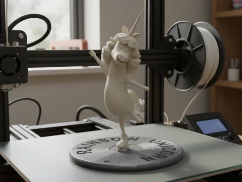 Rainbow Unicorn from Inside Out Printable 3D Print Model