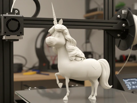 Rainbow Unicorn from Inside Out Printable 3D Print Model