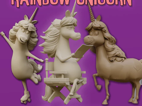 Rainbow Unicorn from Inside Out Printable 3D Print Model