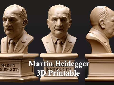 马丁&middot;海德格尔可打印半身像 3D 打印模型