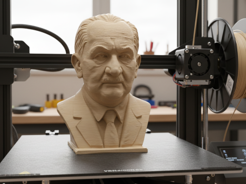 Martin Heidegger printable bust 3D Print Model