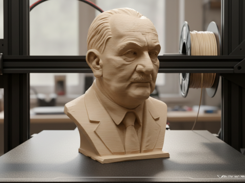 Martin Heidegger printable bust 3D Print Model