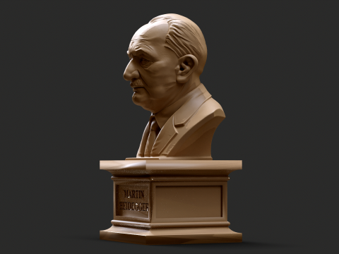 Martin Heidegger printable bust 3D Print Model