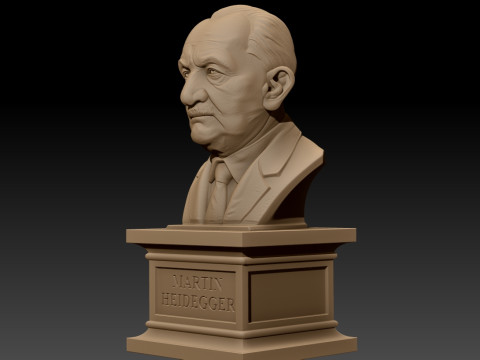 Martin Heidegger printable bust 3D Print Model
