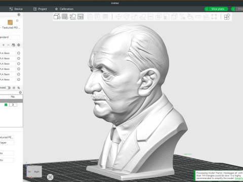 Martin Heidegger printable bust 3D Print Model