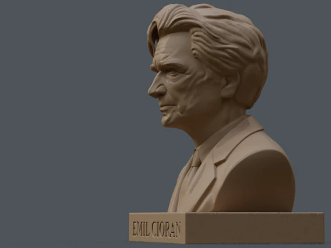 Emil Cioran printable bust 3D Print Model