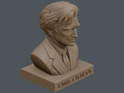 Emil Cioran printable bust 3D Print Model