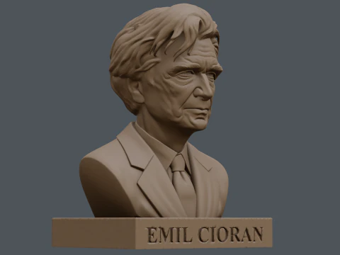 Emil Cioran printable bust 3D Print Model
