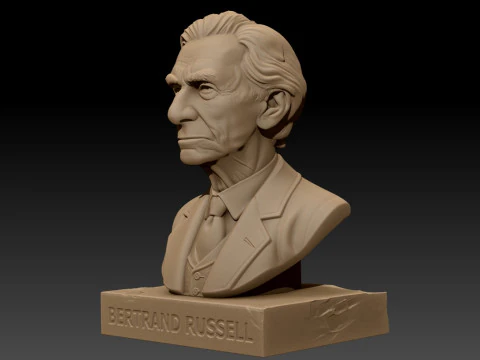 BERTRAND RUSSELL printable bust 3D Print Model