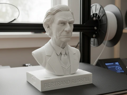 BERTRAND RUSSELL printable bust 3D Print Model