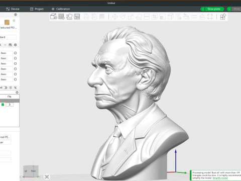 BERTRAND RUSSELL printable bust 3D Print Model