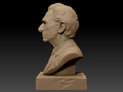 BERTRAND RUSSELL printable bust 3D Print Model