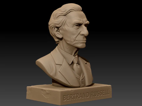 BERTRAND RUSSELL printable bust 3D Print Model