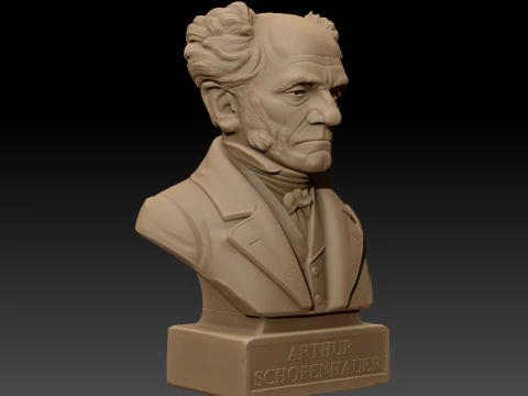 Arthur Schopenhauer printable bust 3D Print Model