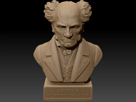 Arthur Schopenhauer printable bust 3D Print Model